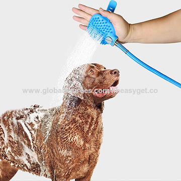 China Pet Bathing Tool Pet Shower Sprayer And Scrubber In One