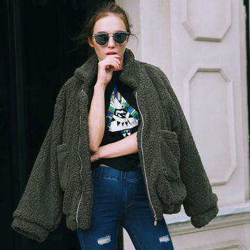 green teddy bear jacket