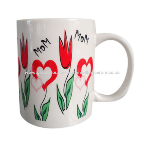China Fine Porcelain Mug Decorated With Decal Mother S Day Gift