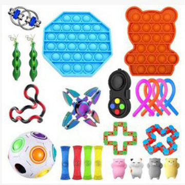 China Fidget Sensory Toy Set 21 29 Pieces Push Pop Bubble Popper Squeeze A Bean Stretchy Strings On Global Sources Pop Bubble Popper Fidget Toy Squeeze A Bean Stretchy Strings