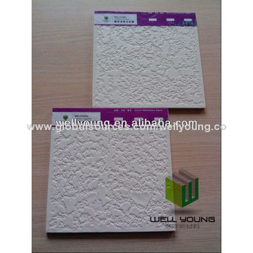 Pvc Laminated Ceiling Tiles Aluminum Foil Backside Water