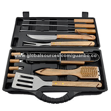 Stainless Steel Professional Bbq Tool With Skewer Set Snap China Stainless Steel Professional Bbq Tool With Skewer Set Snap On