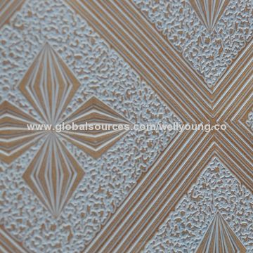 Pvc Laminated Ceiling Tiles Aluminum Foil Backside Water