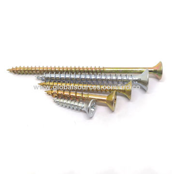 50 POZI CHIP BOARD WOOD SCREWS COUNTERSUNK YELLOW 6 X 100 MM 20