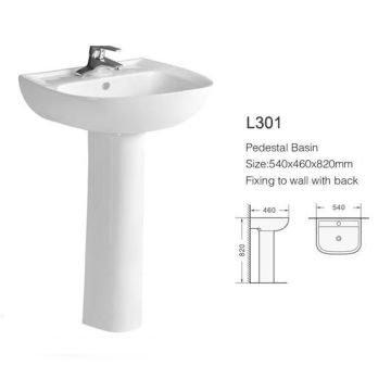 China Pedestal Basin Suppliers Ceramic Wash Basins