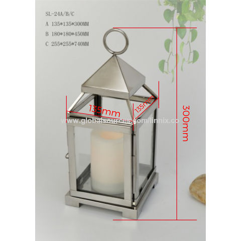 Global Sources Candle Holder Hurricane, Stainless Steel Outdoor Candle Lanterns