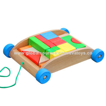 wooden block trolley