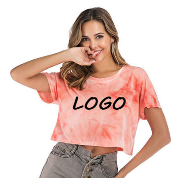 tie dye crop top t shirt