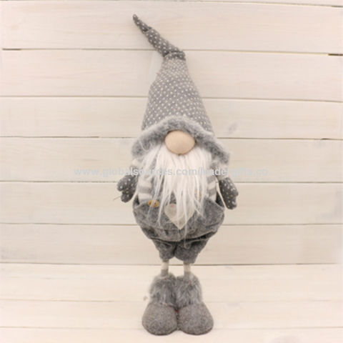 China Exclusive Gnome Fabric Weighted Table Sitter For Christmas