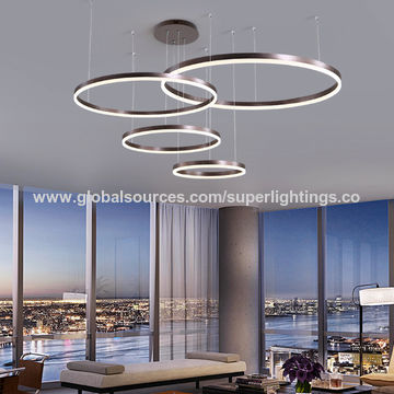 China L31 Led Circular Pendant Light Ring Ceiling Fitting Chandelier Round Lamp For Office Hotel On Global Sources - Circle Light On The Ceiling