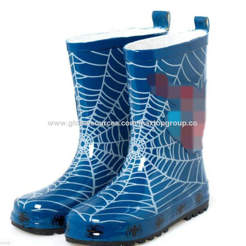 China Bota de lluvia impresa prenda impermeable de goma de las muchachas de  los muchachos con tirón fácil en las manijas encendido Global Sources,Botas  de la lluvia de goma de los niños,Bota