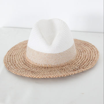 China Classical panama fedora straw hat Women Wide Brim Roll up Hat ...