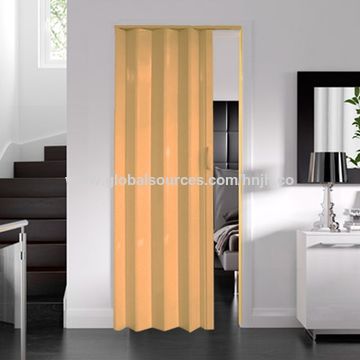 China Lisheng Pvc Plastic Internal Folding Sliding Dor From