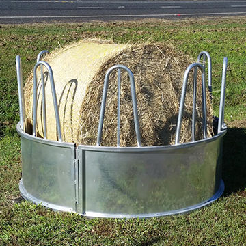 China Round Bale Hay Feeder With Loop Top For Cattle Horse On