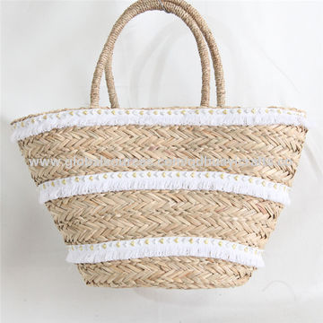 large wicker beach bag