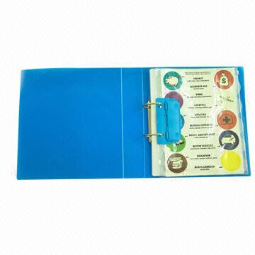 2 ring binder folder includes clear book file bag and sheet