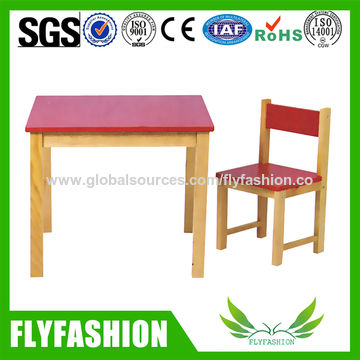 China Preschool Kids Hard Wood Table Chair Used Daycare Furniture