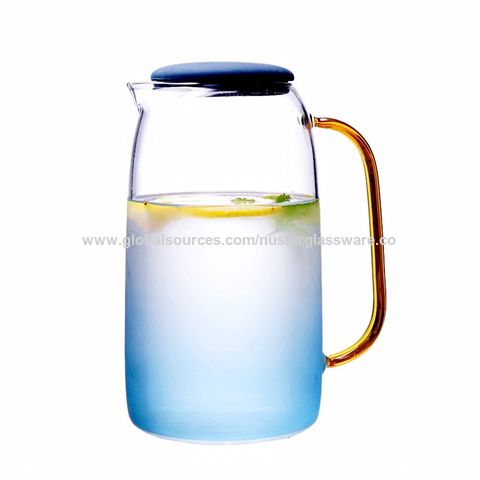 China Gl Pitcher With Silicone Lid Heat Resistant Drop Free China Gl Pitcher With Silicone Lid