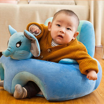 Luoji Baby Sitting Chair Infant Support Seat Plush Soft Cartoon Animal Shaped Portable Baby Sofa Chair Comfortable For Toddlers Children Kids