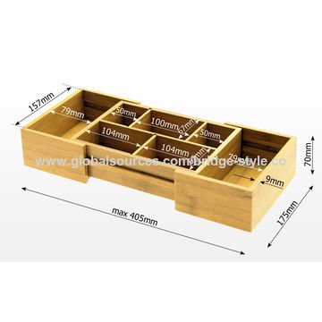 Bamboo Small Drawer Inserts Organizer Cutlery Tray Global Sources
