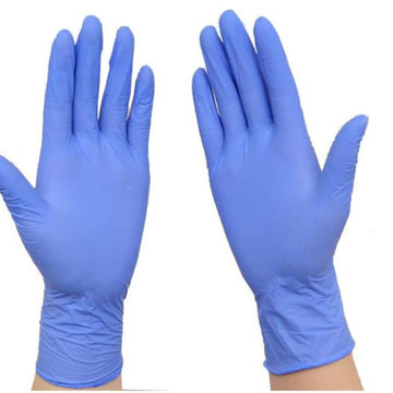 purple disposable gloves