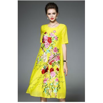 Boutique Embroidered Women Dress New Arrival Fashion Unique Chinese Embroidery Short Sleeve Dresses Global Sources