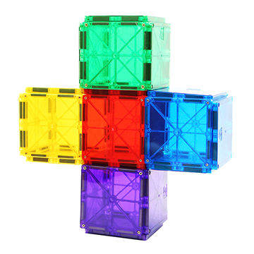 plastic magnetic building squares
