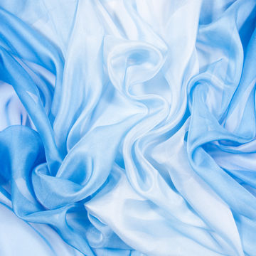 blue ombre chiffon fabric