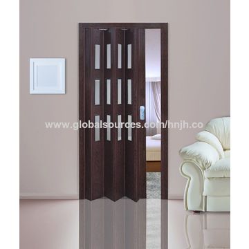 China Lisheng Pvc Plastic Internal Folding Sliding Dor From