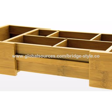 Bamboo Small Drawer Inserts Organizer Cutlery Tray Global Sources