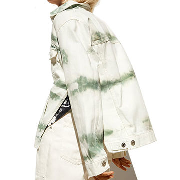 tie dye denim jacket womens