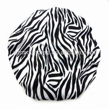 zebra shower cap