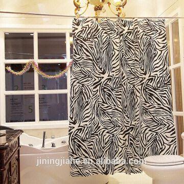 Zebra Patterned Shower Curtain Home Goods Curtains 1 100