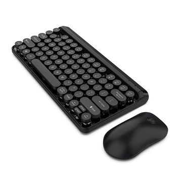 China Wireless Keyboard Mouse Set Ergonomic Mouse Pc Mause Retro Punk Typewriter Button Keyboard And Mouse On Global Sources Bluetooth Keyboard Wireless Keyboard Keyboard Mouse Set