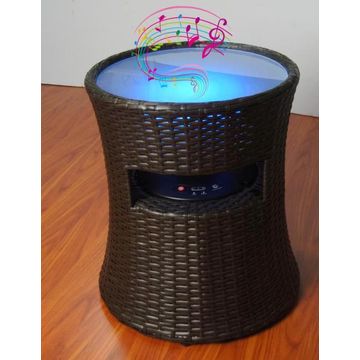 Rattan Side Table With Led Light And Music Play Bluetooth Speaker China Rattan Side Table With Led Light And Music Play Bluetooth Speaker