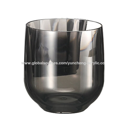 Taiwan Unbreakable Acrylic Plastic Stemless Water Glass Cup - 