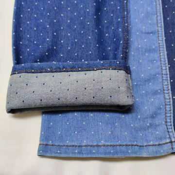 polka dot denim fabric