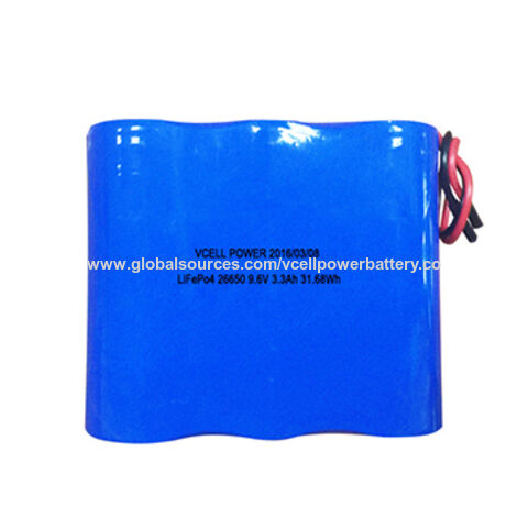 China 9.6V 3300mAh 3S1P 26650 LiFePo4 Battery Pack on Global Sources,9 ...