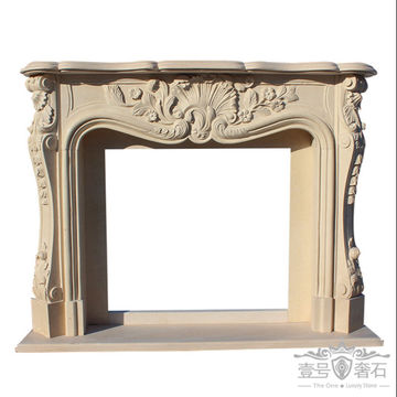 China Indoor Hand Carved Freestanding, Freestanding Fireplace Surround