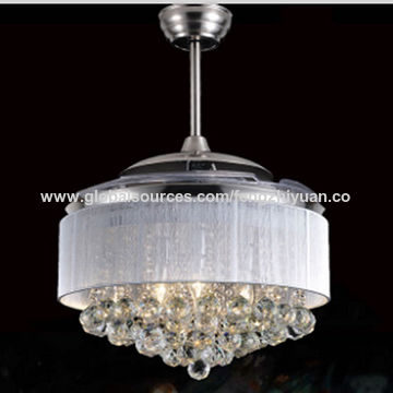 China Ceiling Fans With Led Crystal Light 4 Blades