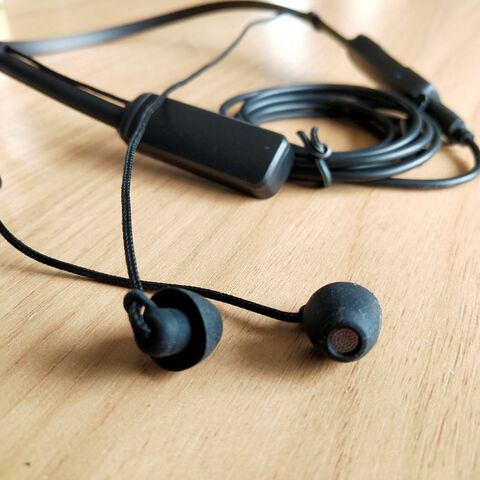 bluetooth and wired earbuds