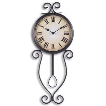 Wrought Iron Pendulum Wall Clock Ed By One Aa Battery Wall Clock China