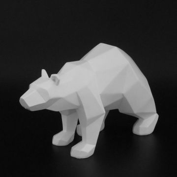 Resin Modern Polygonal Origami Polar Bear Figurine Global