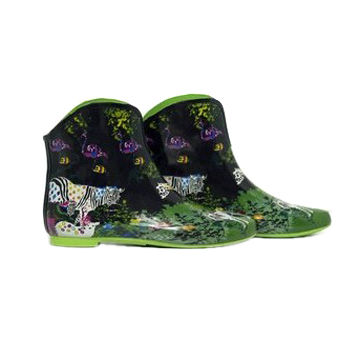 fabric rain boots