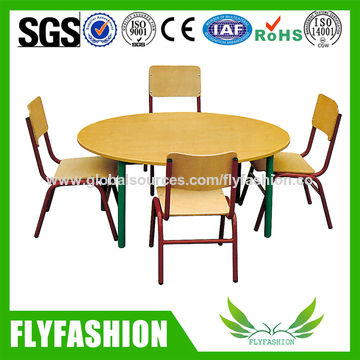 China Simple Round Wooden Reading Table, Round Wooden Classroom Tables