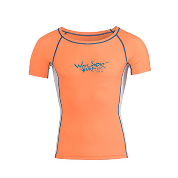 women's plus size short sleeve rash guard