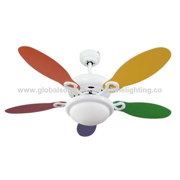 42 56 Led Ceiling Fan With Light 4 Color Blades Reversed