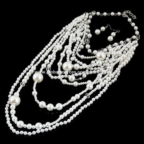 faux pearl jewelry sets