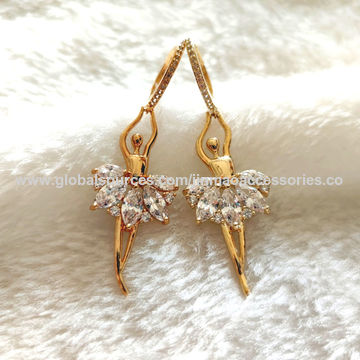 Gold plated earrings  Handmade earrings  Natural stone earrings  Brass earrings  Gifts for womenDrop earringsDangle earrings