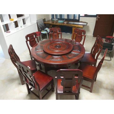 Solid Wood Round Dining Table, Round Wooden Dining Room Table And Chairs